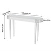 Elegant Glass Entryway Silver Console Table w/ Sturdy Square Mirrored Glass Legs