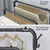 Heavy Duty Double Rail Clothes Garment Hanging Rack Shelf Display Stand UK