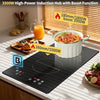 Induction Hob 2 Ring, 30CM Electric Hob 3500W, Two Zone Built-in Induction Cookt