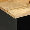 TV Cabinet Black 80x33.5x46 cm Solid Rough Wood Mango