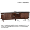 TV Stand Cabinet with Solid Wood Sliding Doors, Storage Media Console TV Unit