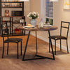 Dining Table for 2 – Round Kitchen Table with Metal Frame & Space Saving Design