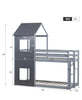 Wooden Bunk Beds Treehouse Bed Frame 3FT Single Cabin Kids Sleeper House Canopy