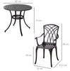 Vintage Dining Set Cast Aluminium Furniture Outdoor Garden Patio 4 Chairs Table