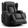 CAESAR DUAL MOTOR RISER RECLINER LEATHER MOBILITY ARMCHAIR MASSAGE HEATED CHAIR
