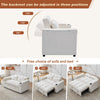 2 Seater Pull Out Sofa Bed Loveseat Recliner with Hidden Table, Cup Holders, USB