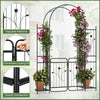 COSTWAY 220 cm Tall Garden Arch with Lockable Gate