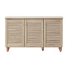 Shoe Storage Cabinet 3 Slatted Doors Rack Cupboard Stand Drawer Unit Footwear