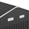 12FT x 10FT Galvanised Garden Tool Storage Shed with Lockable Door, Two Windows