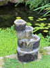 Garden Water Feature Fountain LED Lights Indoor Outdoor Statues Ornament Cascade