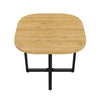4 Seater Dining Table and Chairs Set Square Wooden Kitchen Table Metal Legs Oak