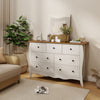 Freestanding Dresser Chest of Drawers 7-Drawer Cabinet w/4 Big Drawers-Grey