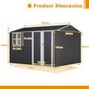 Garden Shed With Window Doors Outdoor Steel Apex Roof Tool Foundation