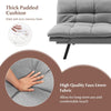2 Seat Memory Foam Sleeper Couch Convertible Loveseat Sofa Bed Grey