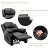 Lounge Recliner Chair PU Leather w/ Adjustable Legrest & Side Pocket, Black