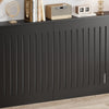 Radiator Cover Vertical Slat Modern Stylish MDF Wood White Black Cabinet Shelf