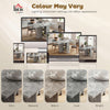 Mobile Drop Leaf Dining Table Folding Desk w/ 2 Wheels Cement Grey