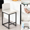 Modern Bar Stools Set of 2, Upholstered Counter Height 24.8" Bar Stools