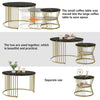 Nesting Coffee Table Set of 2 Living Room Round Stacking Side End Table Black