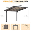 Metal Freestanding Hardtop Gazebo Aluminium Outdoor Pergola Waterproof for Patio