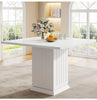 90CM Square Dining Table with 2 Placemats, Small Dinner Kitchen Table with Base