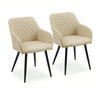 Velvet Dining Chairs Padded Set of 1/2 Metal Legs Kitchen Home Office Multicolor