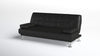 3 Seater Sofa Bed Faux Leather Or Fabric Chrome Metal Legs Sofabed Clic Clac