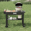 Outdoor Prep Table Foldable Shelf Mobile Kitchen Cart Rolling BBQ Grill Station