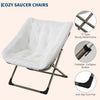 Folding Saucer Foldable Moon Chair Camping Outdoor Soft Padded Seat No Assembly