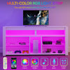 LED Tall Entertainment Center for PS4,55" Media TV Stand Console with Wkmafmyuzy
