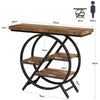 100cm Console Table, 4- Tier Industrial Entryway Table w/ Metal Frame for Foyer