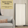 3 Panel Rolling Fabric Room Divider Folding Privacy Dividers with Wheels
