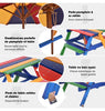 Kids Picnic Table Bench Set Children 4 Seat Activity Play Table with Umbrella