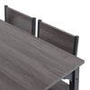 5PCS Grey Dining Table&Chairs Set Modern Industrial Metal Frame Kitchen Home Bar