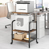 3 Tier Printer Stand,Printer Cart w/Storage Baskets Rolling Printer Table Office