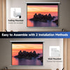 Electric Motorised / Manual Pull-Down Projector Screen 60-100 inch Home Cinema