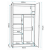 Modern Large Wooden 2 Door Wardrobe with Hanging Rails Bedroom Storage Furniture