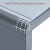 Nest of 3 Tables Grey Tempered Glass Top White High Gloss Side End Coffee Home