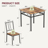 3PCS Dining Table Set Kitchen Table and Chairs for 2 Dining Room Table Brown🔥