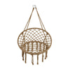 Boho Hanging Hammock Swing Chair Cotton Rope Swing for Indoor Outdoor Patio