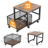1 Set Iron Wood Mini Refrigerator Storage Rack Living Room Snack Trolley Kitchen