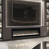 50 INCH LED 9 FLAMES INSERT WALL MOUNTED & INSET ELECTRIC FIRE FIREPLACE w/ FOOT