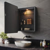 Bathroom Mirror Cabinet with Shaver Socket Demister 3 LED Lights Black Cupboard