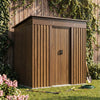 4 x 8FT Garden Shed Metal Steel Pent Roof Outdoor Storage Shed Free Foundation