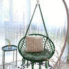Boho Hanging Hammock Swing Chair Cotton Rope Swing for Indoor Outdoor Patio