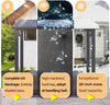 3x3m Aluminium Lean-to Gazebo, Wall-Mounted Iron Hardtop Roof Pergola