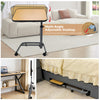 Upgraded Ergonomic Overbed Laptop Table Mobile Rolling Desk for Bed and Home
