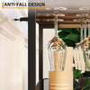 Modern 3Tier Bar Cabinet with Removable Rack & Mesh Door,Adjustable Shelves