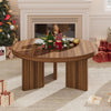 85cm Round Fluted Coffee Table Mid Century Modern Centre Table for Living Room