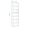 7 Tier Bookcase with Shelving Unit for Storage Bookshelf Living Room Office